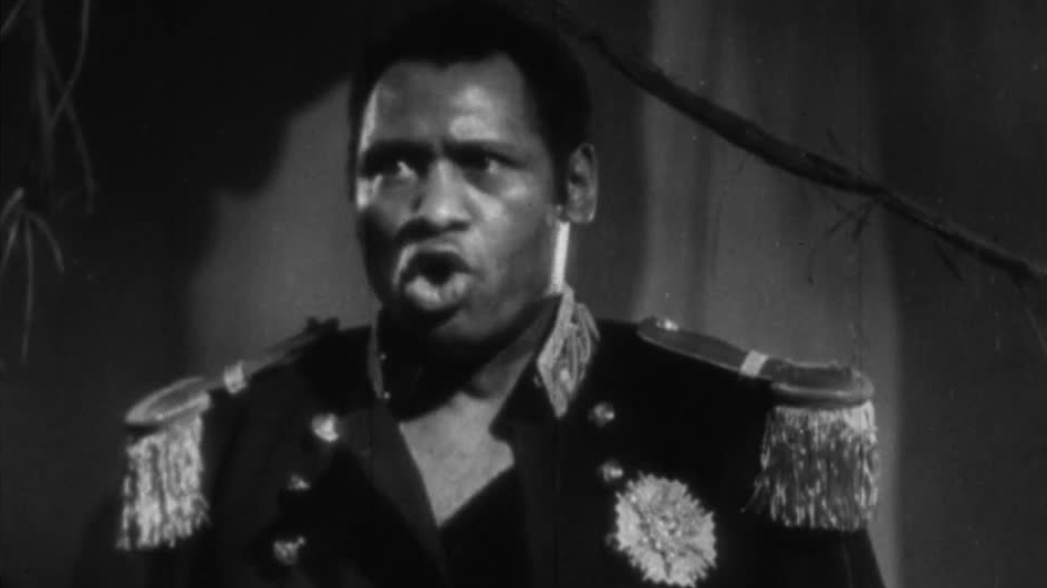 Paul Robeson demonstrates his vocal talents in this short extract from Song of Freedom