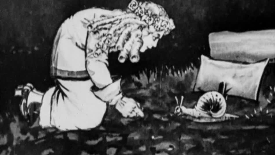 To bob, or not to bob? That is the question for Ophelia in this early animated Hamlet, starring a far from gloomy Dane