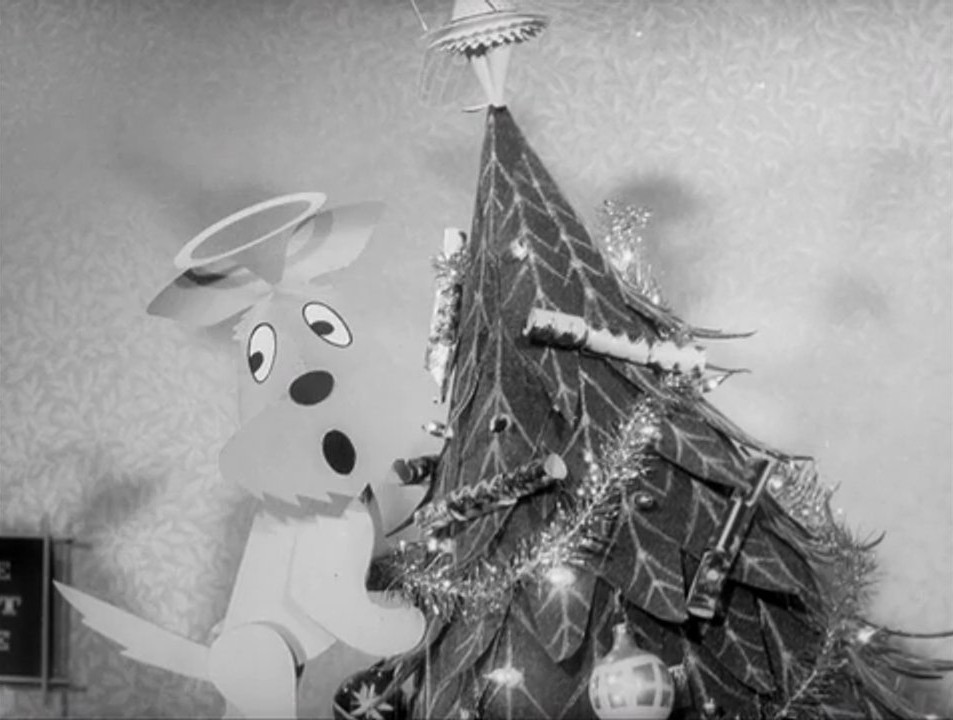 An animated xmas with paper dog Snap