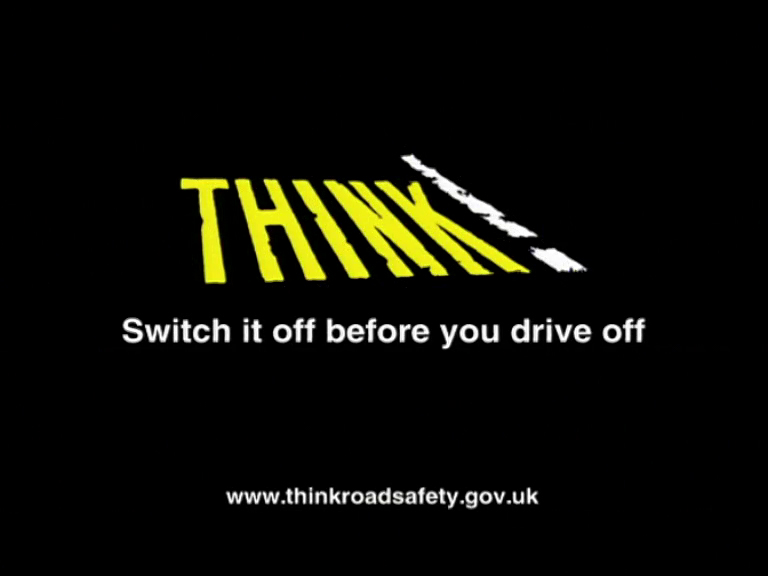 'Switch it off before you drive off' - an urgent message for drivers from the dawn of the mobile phone era.