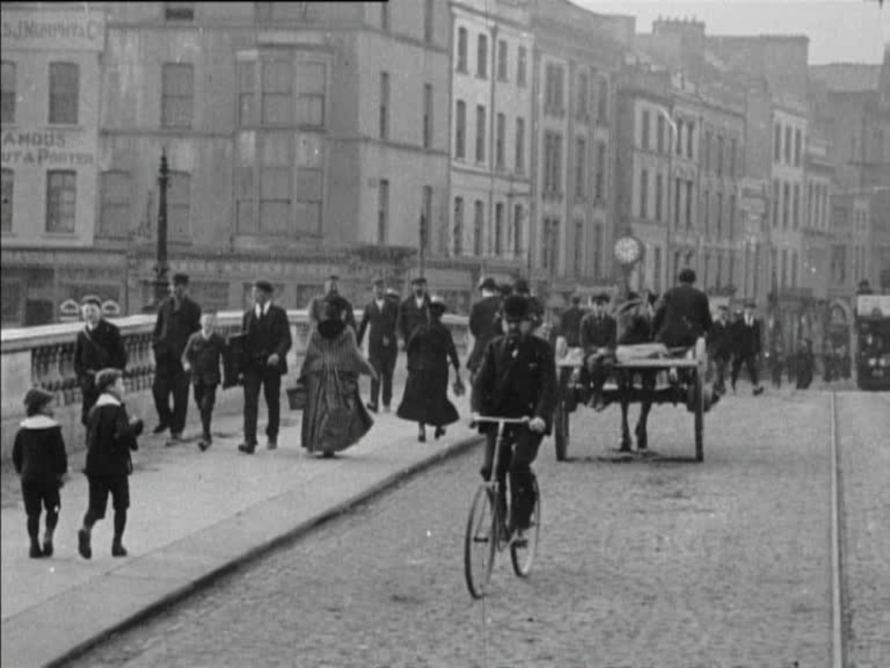 A swift ride through the centre of Cork on an early electric tram.