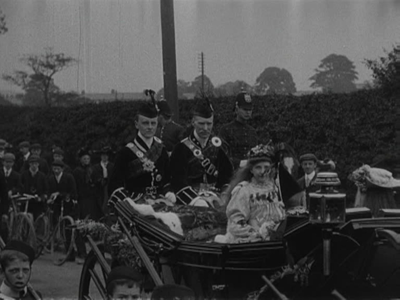 A colourful May festival parade in the Lancashire town.