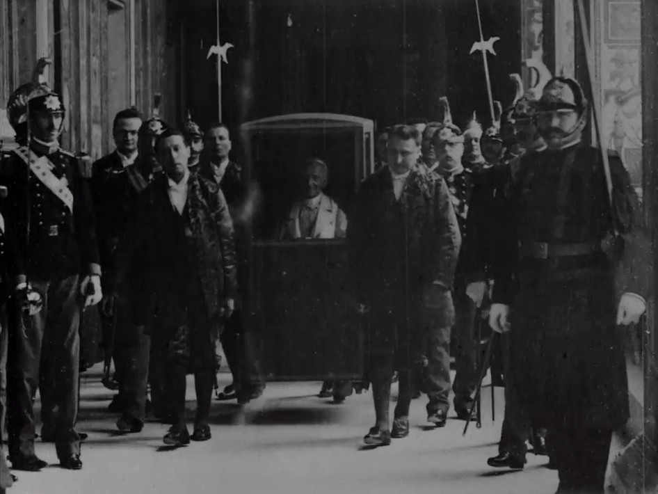 Rare images of the first filmed Pope