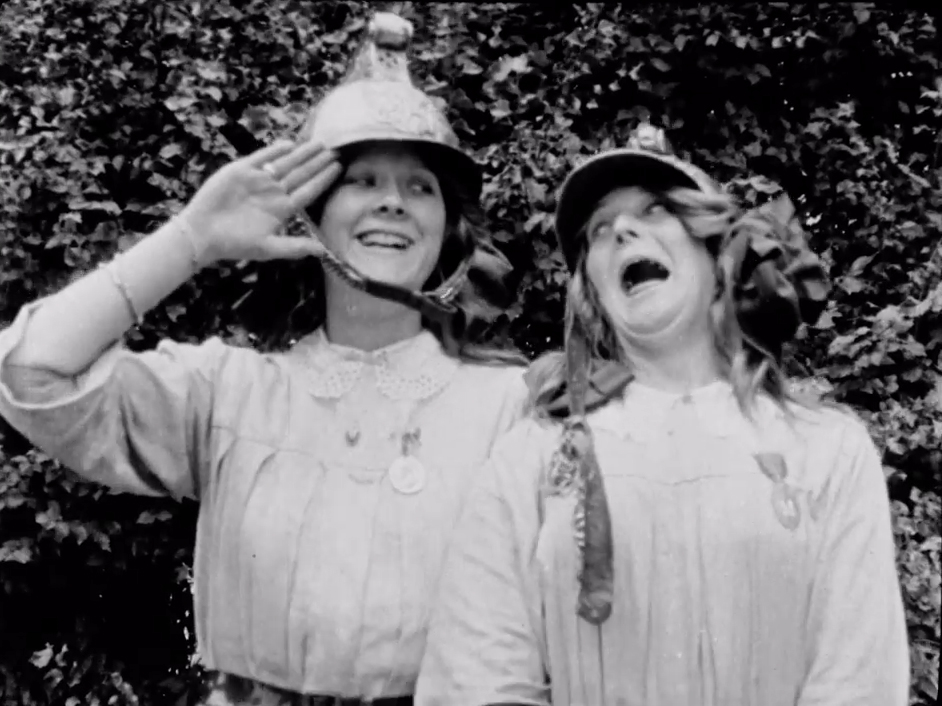 Mischievous sisters Tilly and Sally borrow a fire engine and take it for a joy ride in this spirited film comedy.