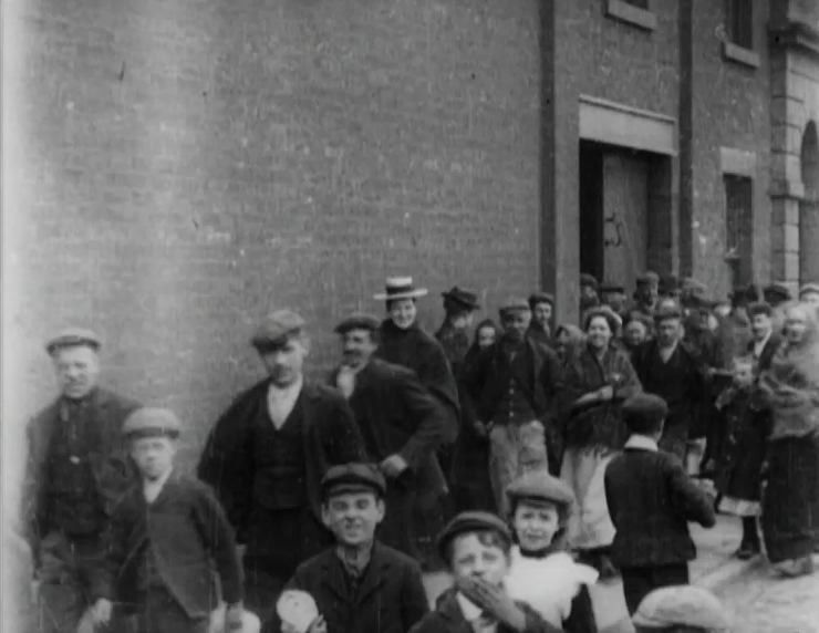 An unidentified factory is the setting for some lively Victorian characters.