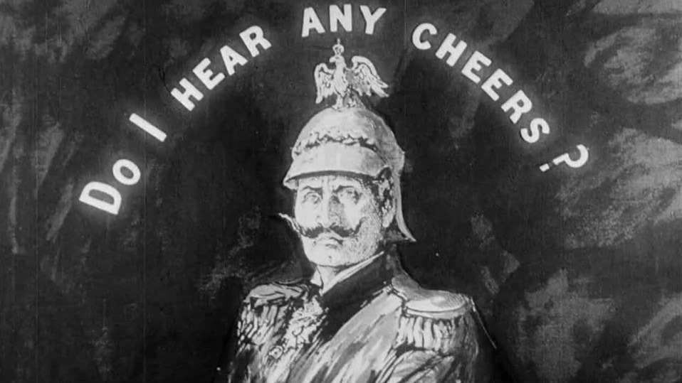 Lightning sketch propaganda stirs outrage about Reims bombing, and features a British bulldog eating the German sausage