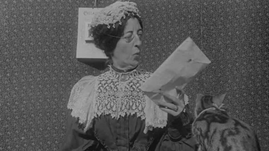 Early comedy in which a cruel joke is played on an old maid