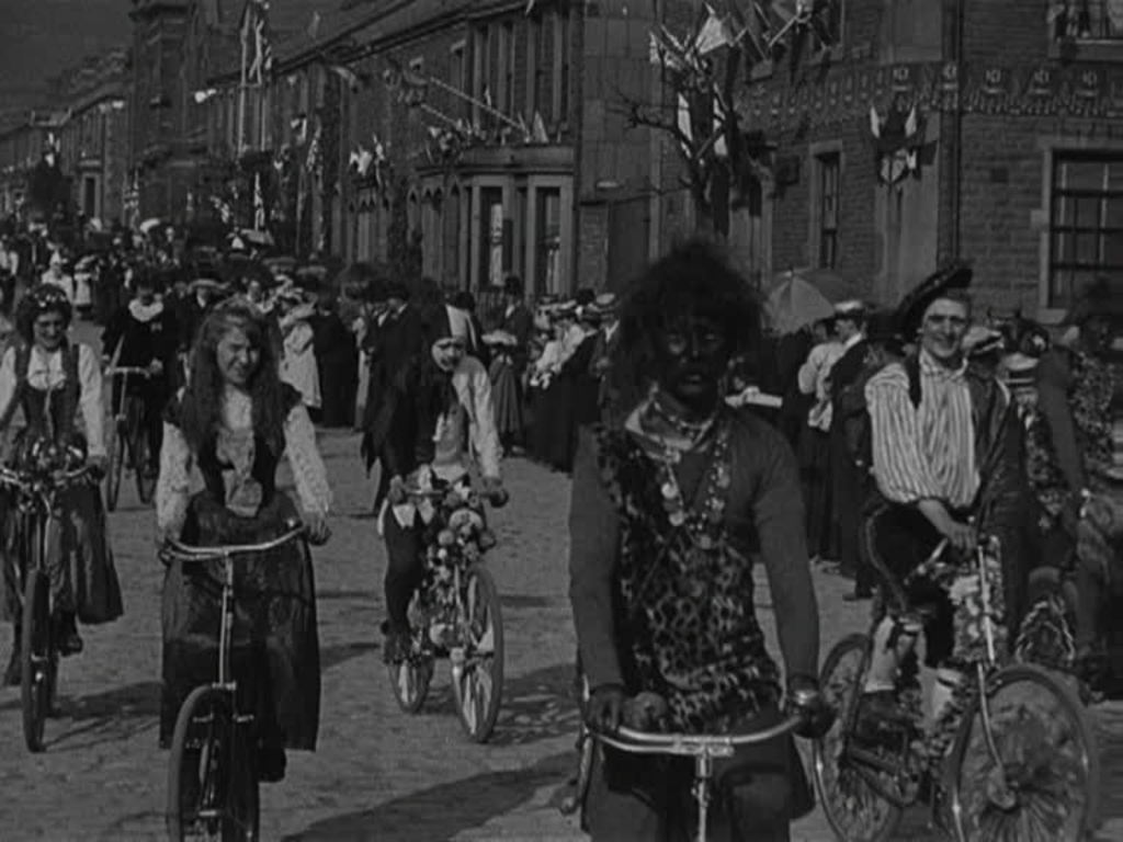 The Lancashire town greets Edward VII's big day with a cheery spectacle.