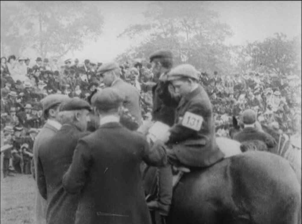 Cycle racing and horse riding events at the Leeds Crossgates Show.