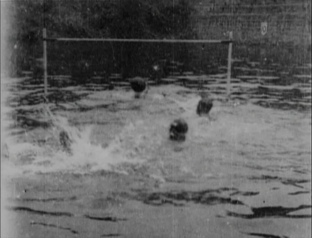 A team demonstrate their skills in the increasingly popular sport of water polo.