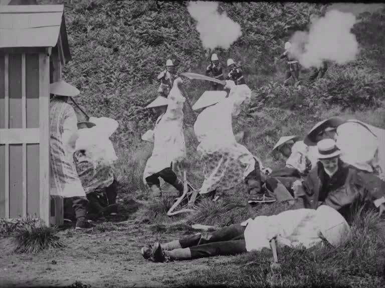 Dramatised account of Chinese rebels' violent confrontation with Christian missionaries, made in the wake of the Boxer Rebellion.